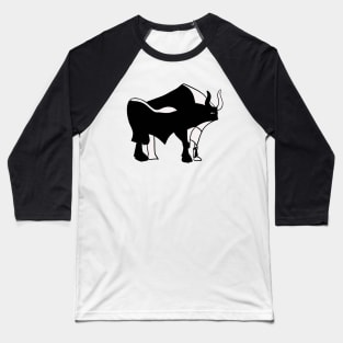 Bull Drawing Baseball T-Shirt